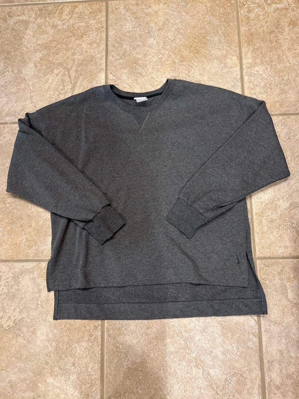 Nike Yoga Women's Dark Gray Crewneck Sweatshirt
